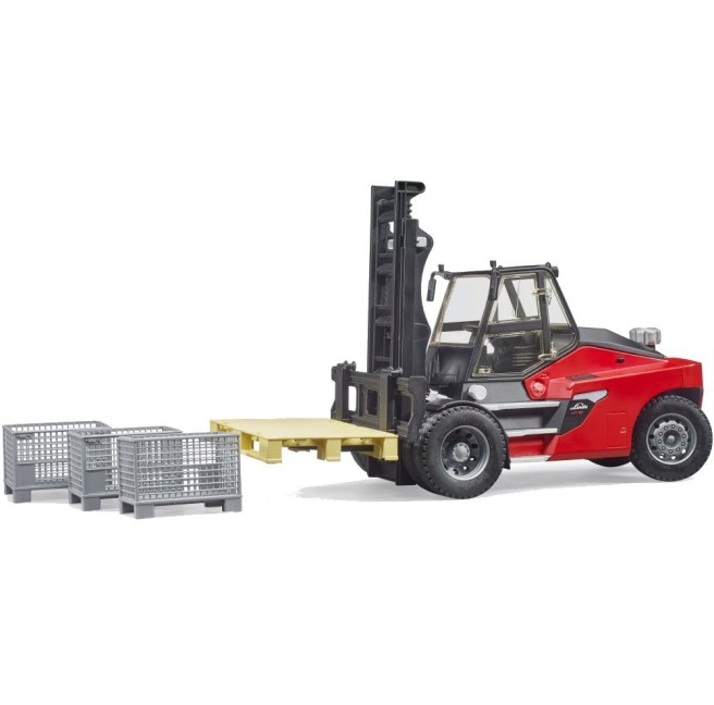 BRUDER wózek widłowy Linde HT160+paleta+kosz 02513