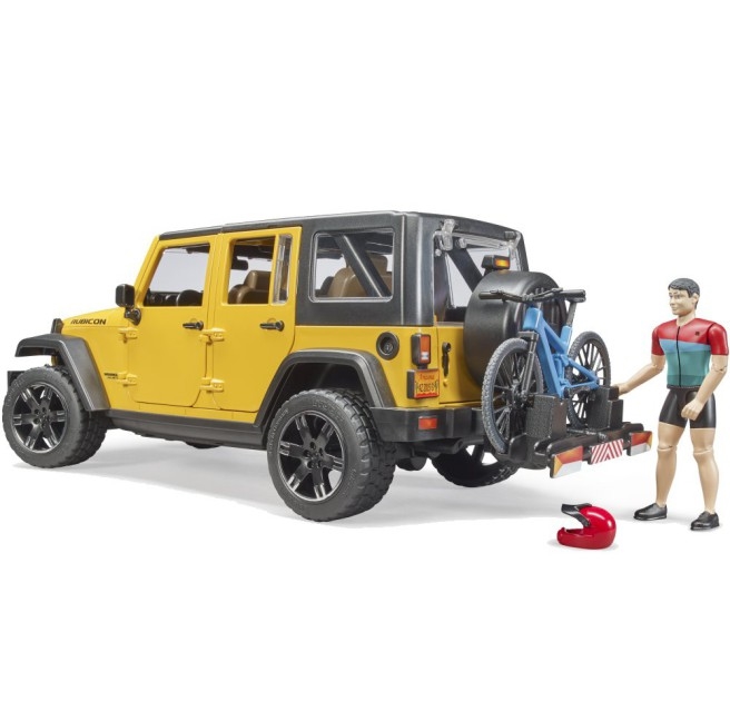 BRUDER Jeep Wrangler Rubico+rower górski+fig 02543