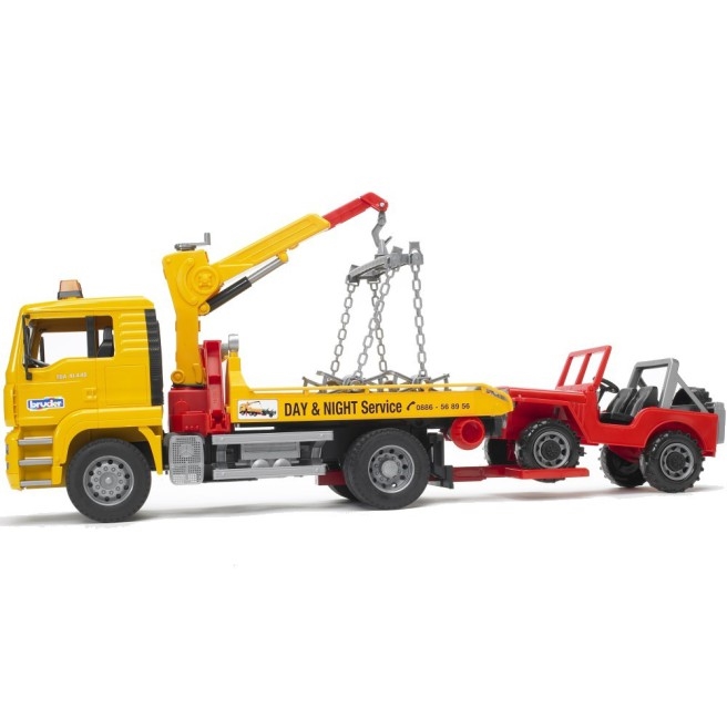 BRUDER MAN TGA pomoc drogowa z Jeepem