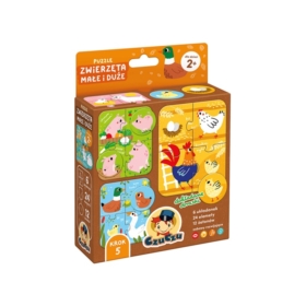 CzuCzu Puzzle Zwierzęta małe i duże 2+