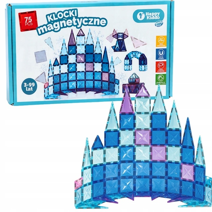 Klocki magnetyczne 75el SmilyPlay SP85303 53037