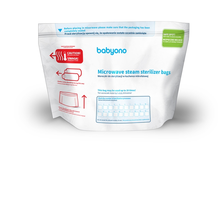 BABYONO WORECZKI DO SERYLIZACJI W MIKROFALÓWCE