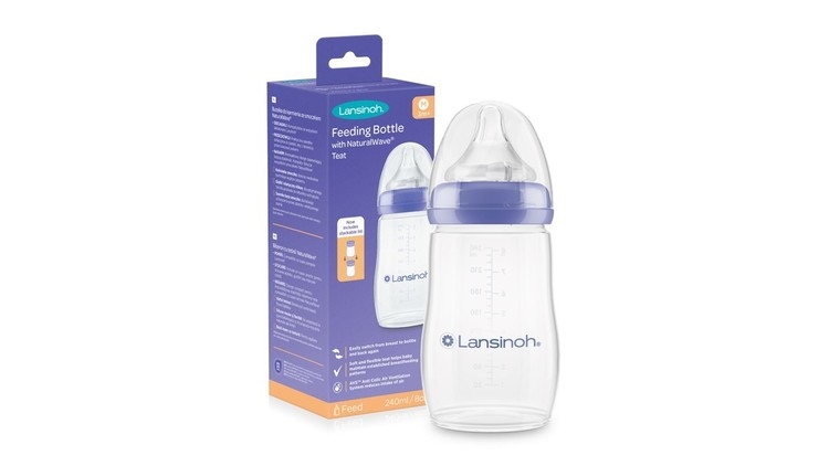 LANSINOH BUTELKA 240ML 3M+ NATURAL WAVE