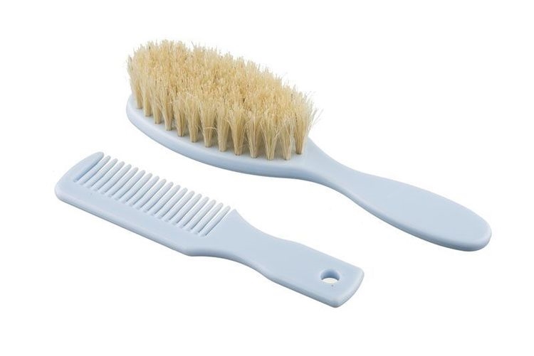 AKUKU GRZEBYK I SZCZOTKA NATURALNE WŁOSIE BLUE