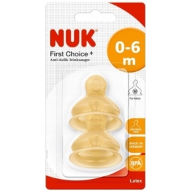 NUK SMOCZEK BUT. LATEX 0-6 M 2SZT