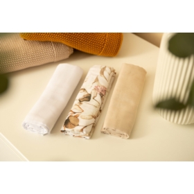 SENSILLO PIELUCHA MUŚLINOWA BEŻOWY 3 SZT