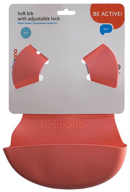 BABY ONO ŚLINIAK KIESZONKA REGULOWANE ZAPIĘCIE RÓŻ