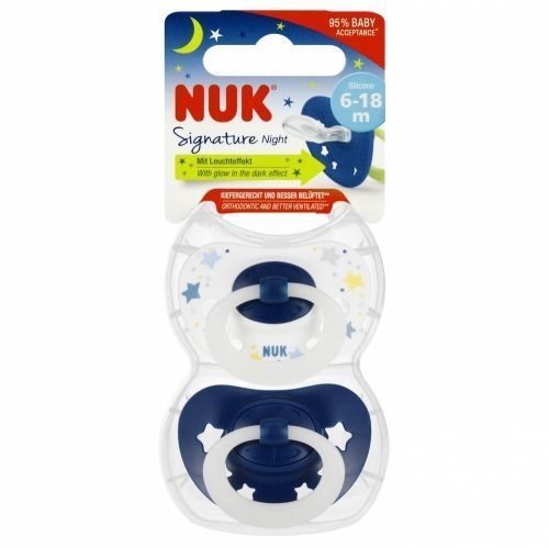 NUK SMOCZEK NIGHT 6-18M 2SZT