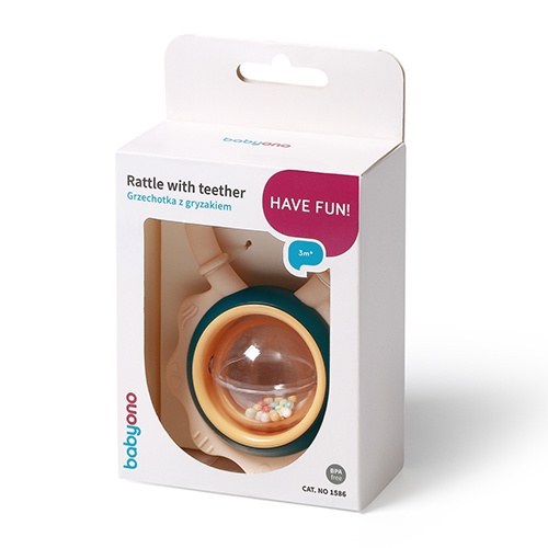 BABYONO GRZECHOTKA Z GRYZAKIEM 1586