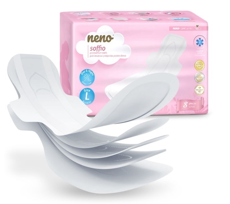NENO SOFFIO PODPASKI JEDNORAZOWE POPORODOWE L 8SZT