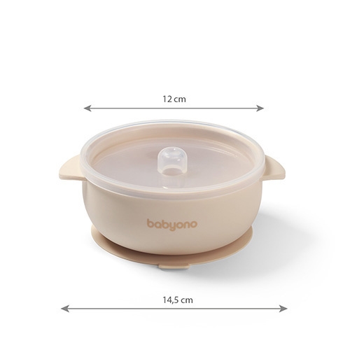 1662/03 MISECZKA Z PRZYSSAWKA I PRZYKRYWKĄ SILIKON