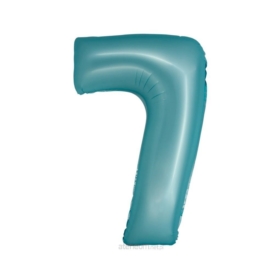 BALON FOLIOWY CYFRA 7 MATOWY NIEBIESKI