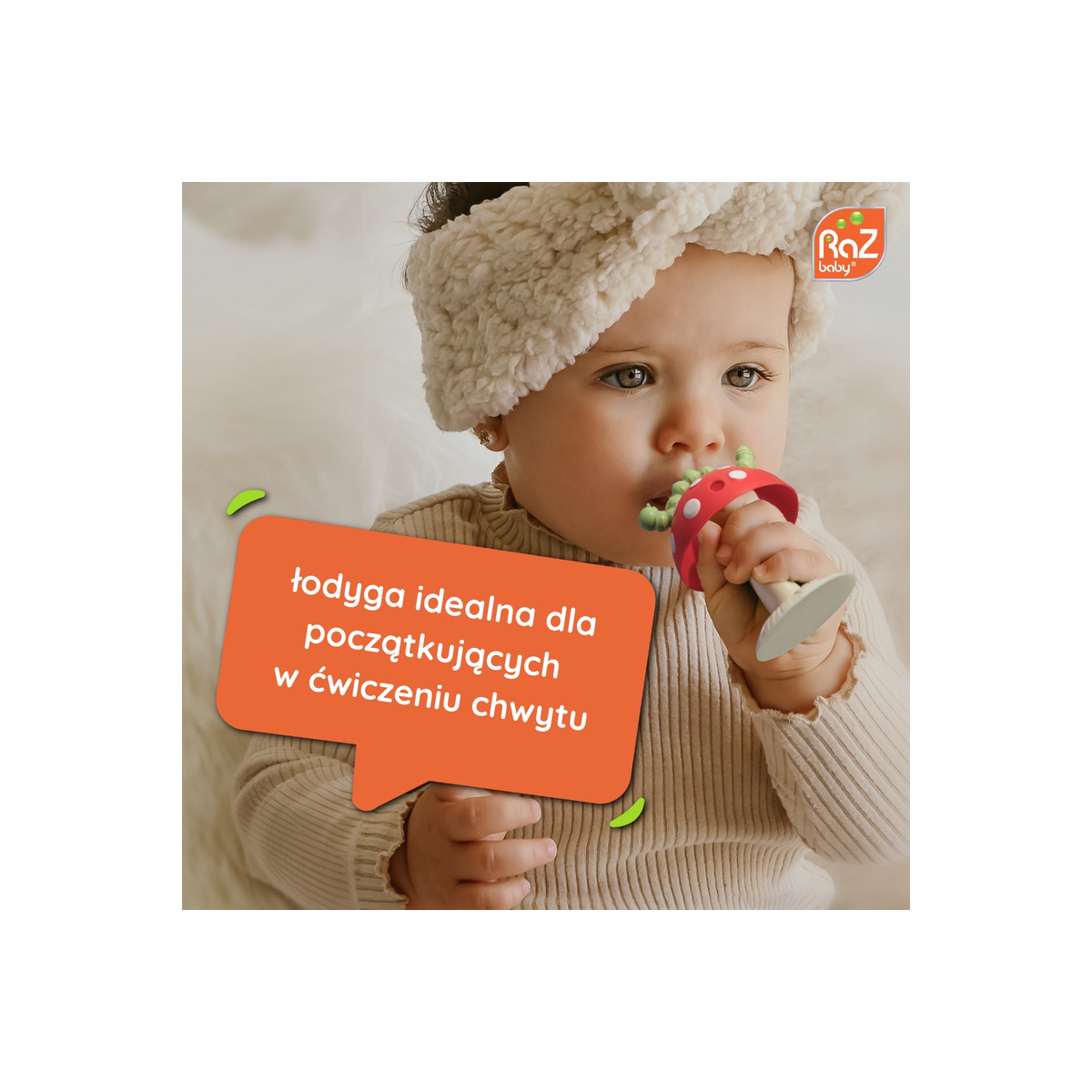 RAZBABY GRYZAK CHOMPY Z PRZYSSAWKĄ RÓŻOWY