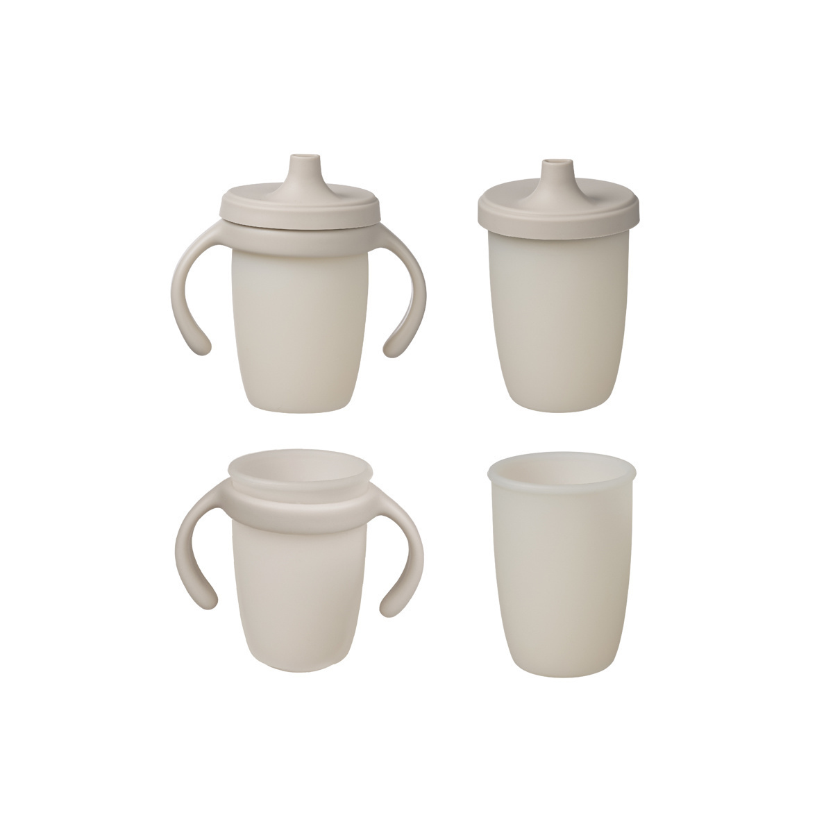 B.BOX KUBEK SILIKONOWY Z USTNIKIEM LATTE