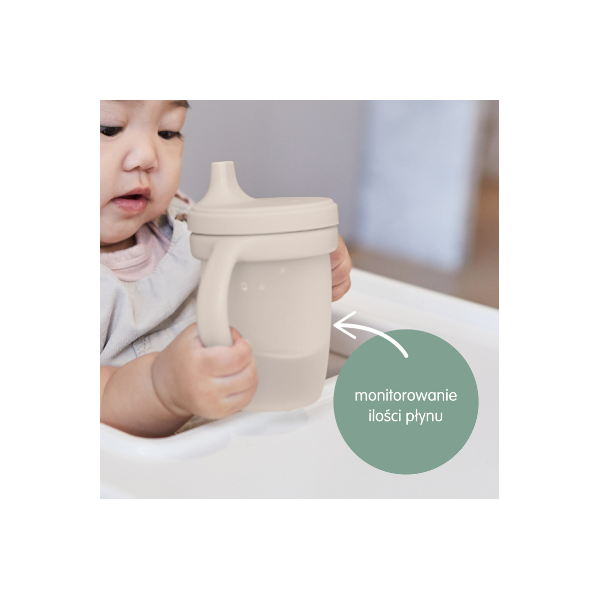 B.BOX KUBEK SILIKONOWY Z USTNIKIEM LATTE