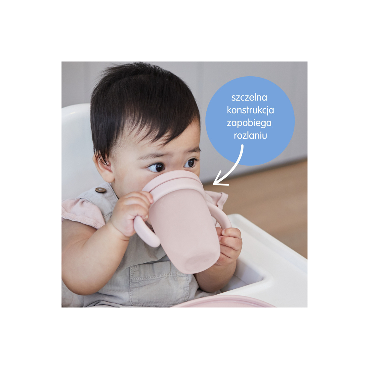 B.BOX KUBEK SILIKONOWY Z USTNIKIEM BLUSH