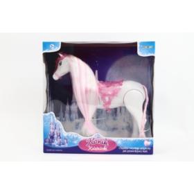 KONIK CHODZĄCY BIAŁY RÓZOWA GRZYWA