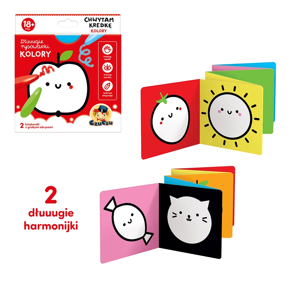 CZUCZU DŁUUUGIE RYSOWANKI KOLORY CHWYTM KREDKĘ