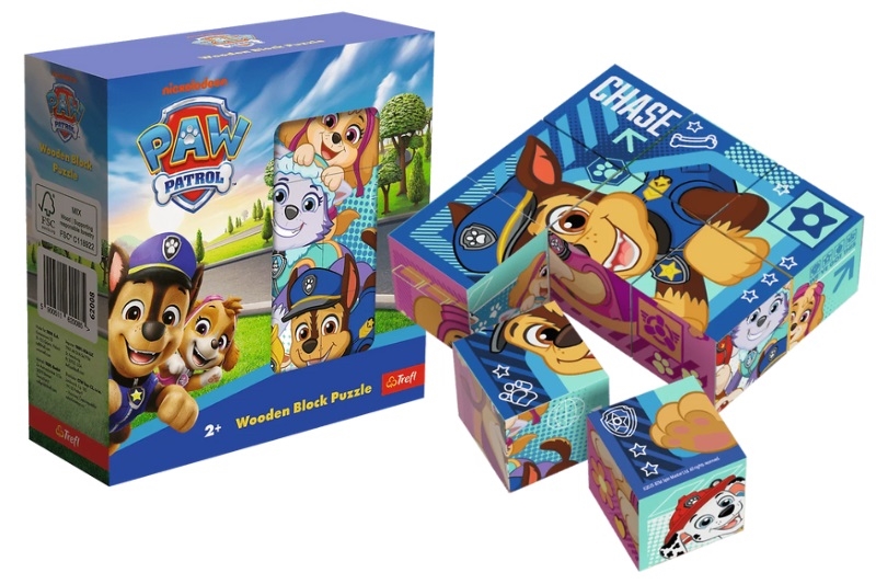 TREFL Zabawka drewn.Block puzzle PsiPatrol 62008
