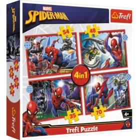TREFL - PUZZLE 4w1 - SPIDER-MAN MARVEL - 34384
