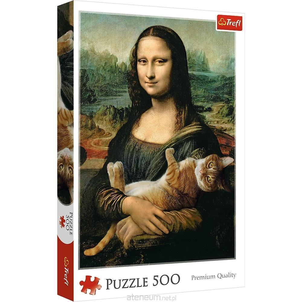 TREFL - PUZZLE 500 - MONA LISA I KOT MRUCZEK 37294