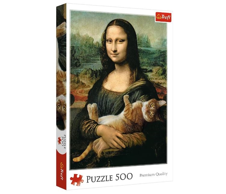 TREFL - PUZZLE 500 - MONA LISA I KOT MRUCZEK 37294