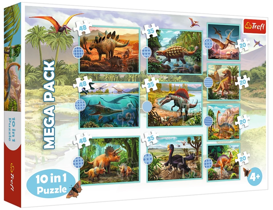 TREFL - PUZZLE 10w1 - W ŚWIECIE DINOZAURÓW - 90390