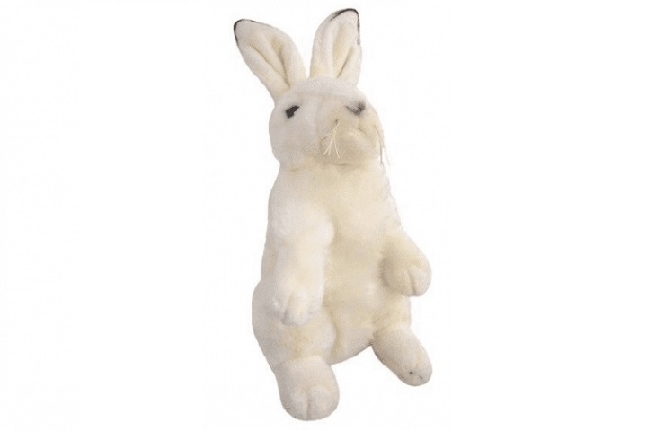 BEPPE ZAJAC SIEDZĄCY BIAŁY PLUSZ