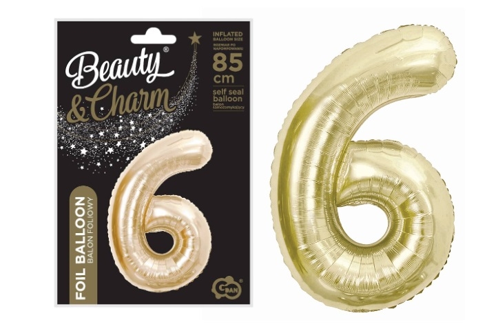 BALON FOLIOWY CYFRA 6