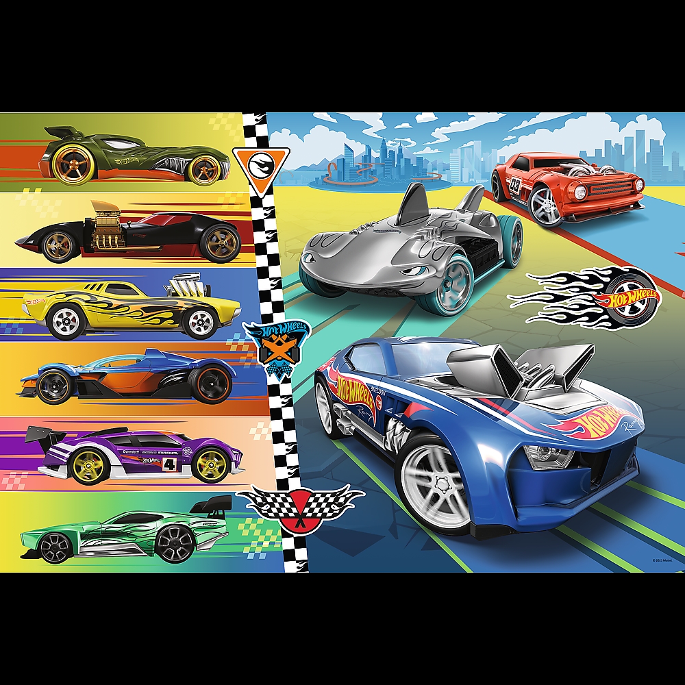 Puzzle - 24 Maxi - Szybkie Hot Wheels - Mattel Hot