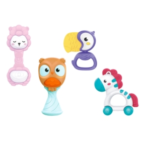 Zestaw Grzechotek Gryzaczków Dla Niemowląt Zwierzą