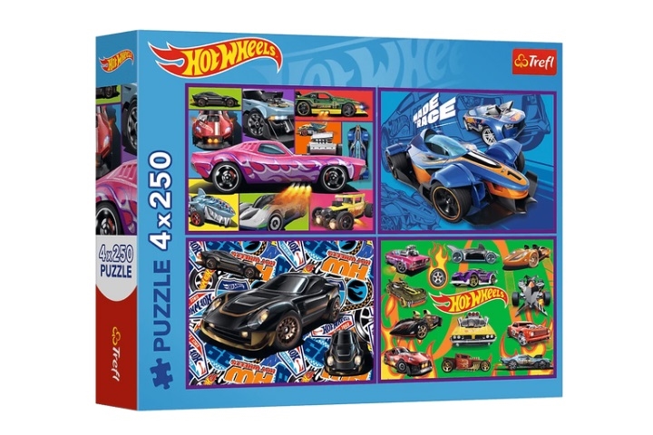TREFL PUZZLE HOTWEELS 4X250 13312