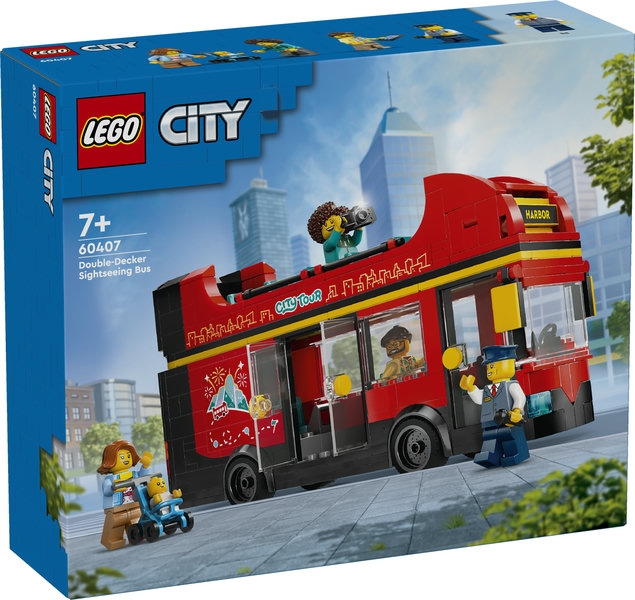 60407 LEGO CITY AUTOKAR CZERWONY PIĘTROWY