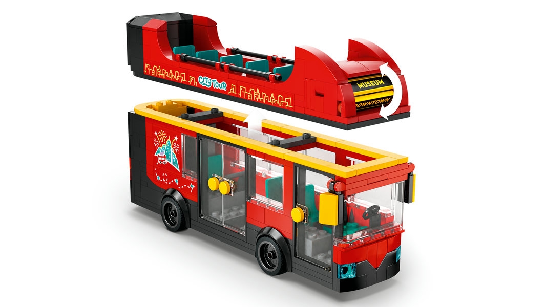 60407 LEGO CITY AUTOKAR CZERWONY PIĘTROWY