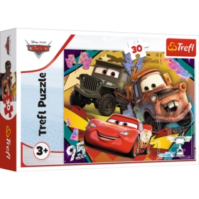 Puzzle - 30 - Rozpędzone samochody - Disney Cars 3