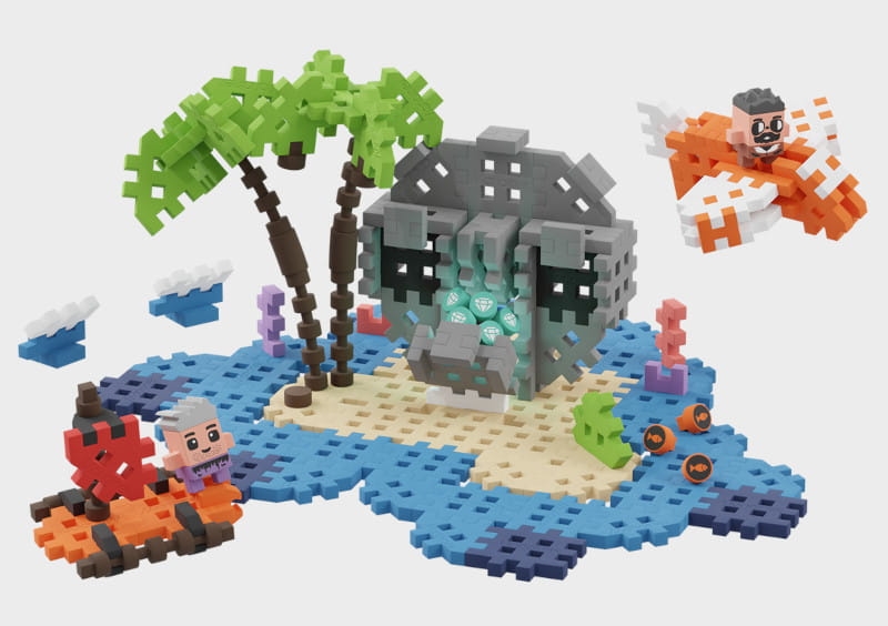 MARIOINEX KLOCKI WAFLE MINI WYSPA SKARBÓW