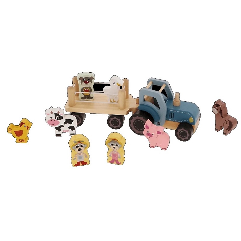 Zabawka drewniana - Traktor. Bobaski i Miś TREFL