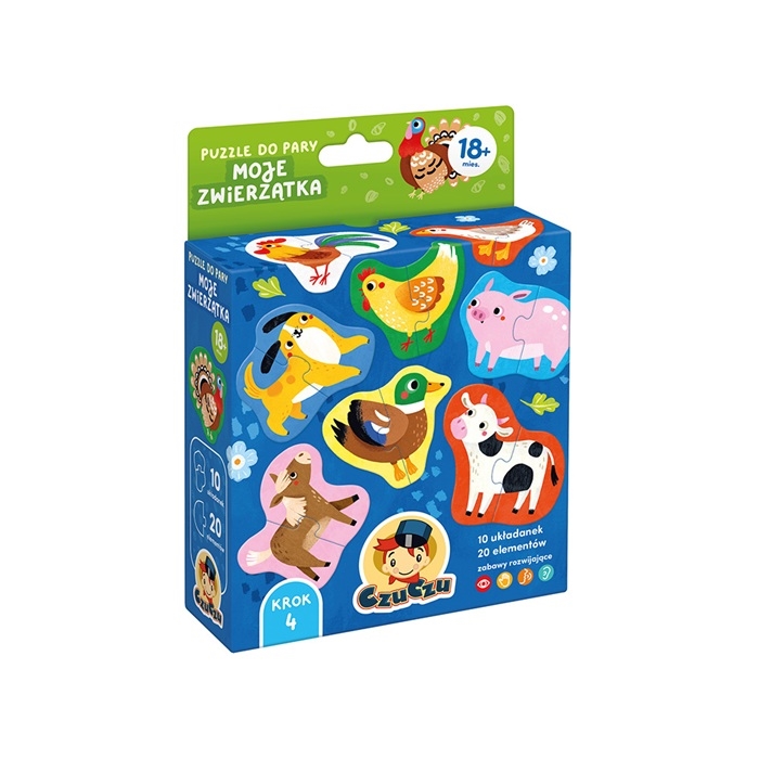 CzuCzu Puzzle do pary Moje Zwierzątka 18m+