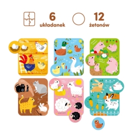 CzuCzu Puzzle Zwierzęta małe i duże 2+