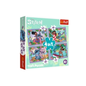 Puzzle - 4w1 - Szalony dzień Lilo and Stitch - Dis