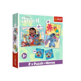 PUZZLE 2w1+memos Wesoły dzień Lilo_Stitch 93585