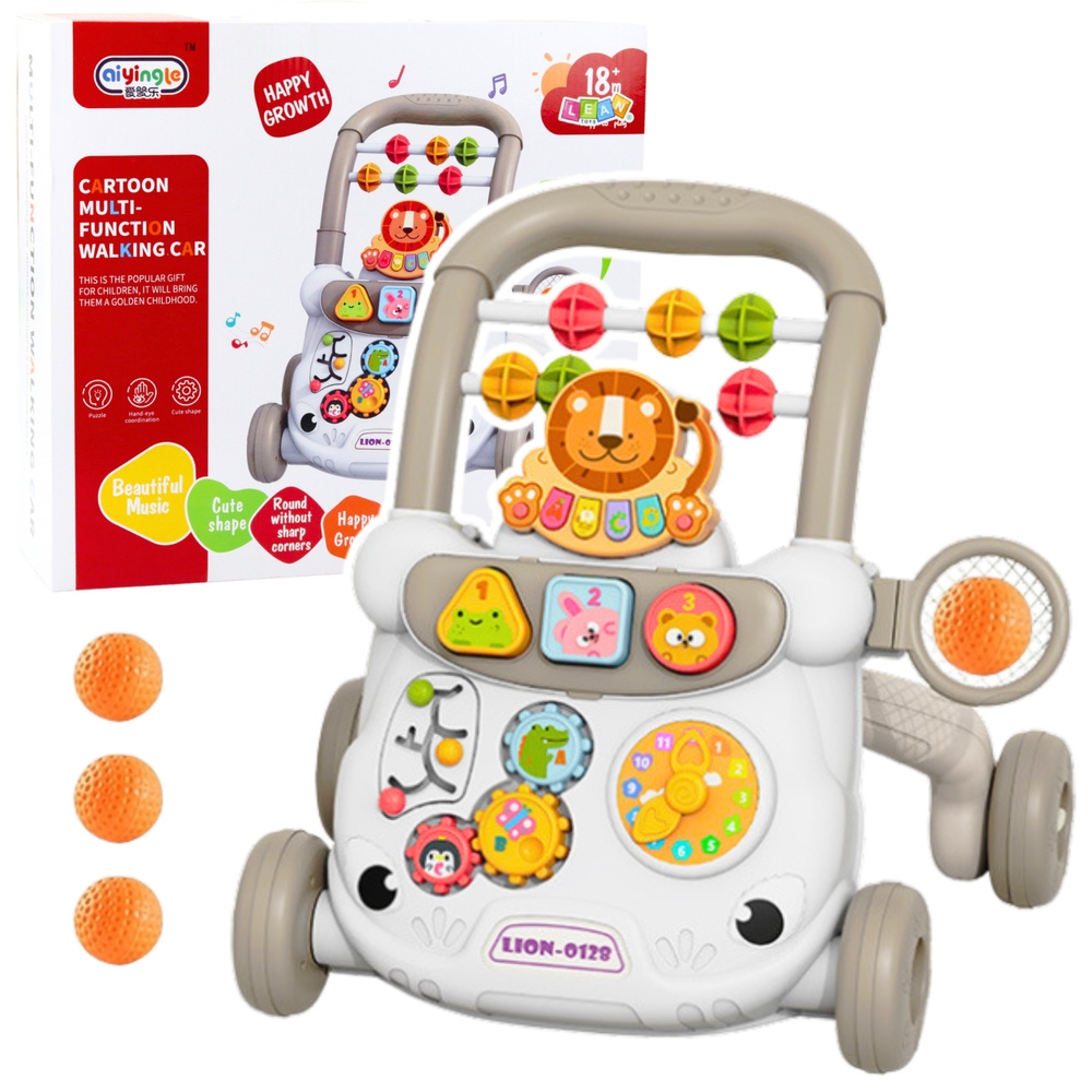 Chodzik Edukacyjny Interaktywny Pchacz Klocki Zega