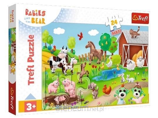 PUZZLE MAXI 24 Bobaski i zwierzęta/KAZSTUDIO 14372