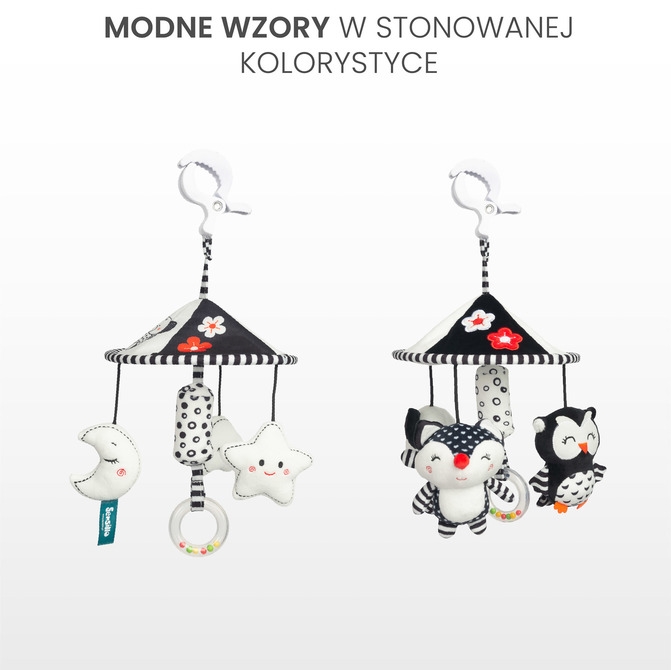 BLACK&WHITE KARUZELA DO WÓZKA GWIAZDKA