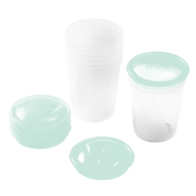 BABYONO POJEMNIK NA MLEKO 4 SZT + USTNIK