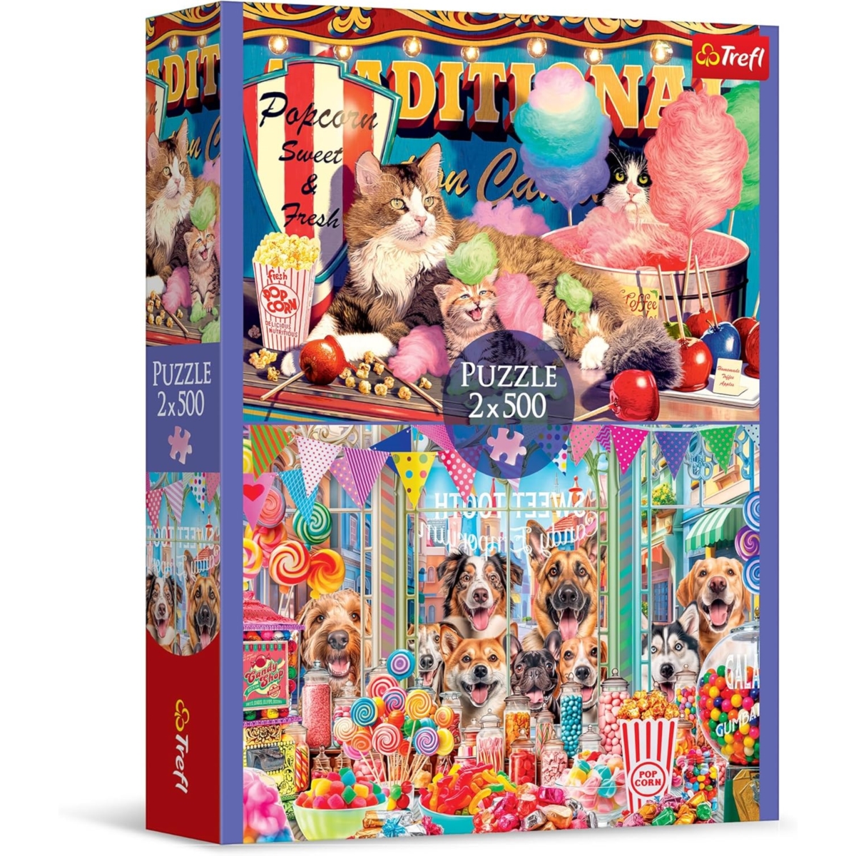 PUZZLE 2x500 Puszyści przyjaciele 37495