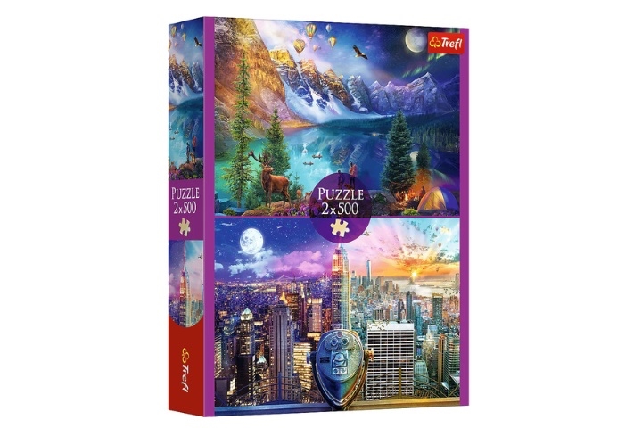 PUZZLE 2x500 Wycieczka po Ameryce 37500