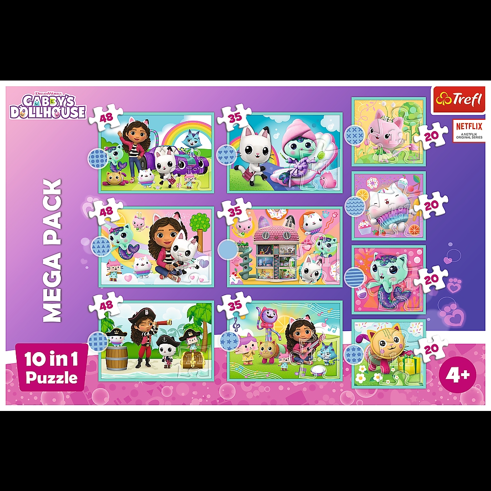 Puzzle 10w1 Koci Domek Gabi W świecie Gabi 96003