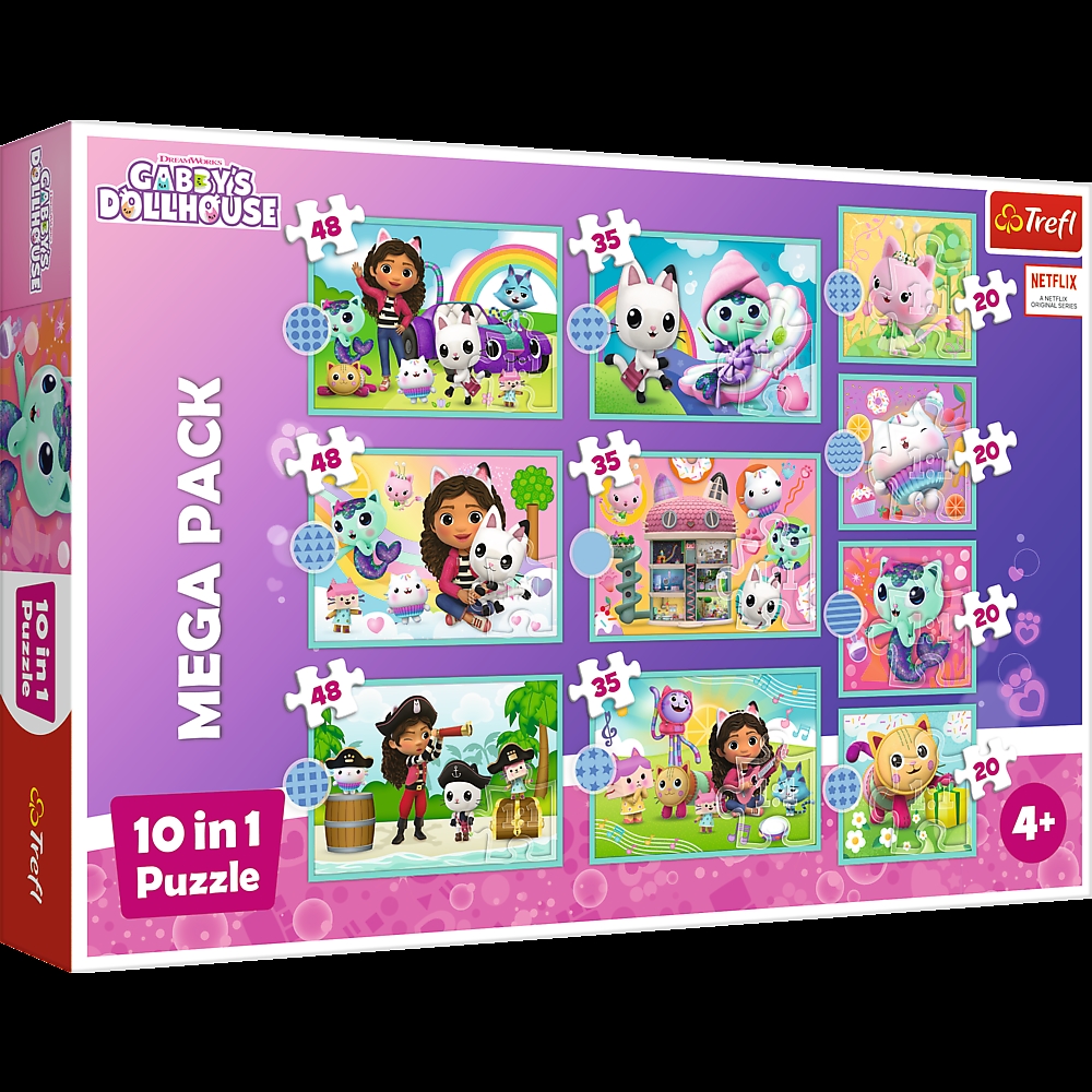 Puzzle 10w1 Koci Domek Gabi W świecie Gabi 96003