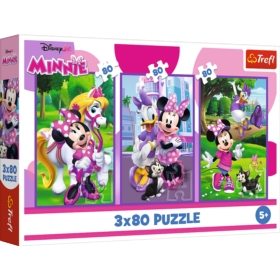PUZZLE 3x80 Minnie i przyjaciele /Disney 34889